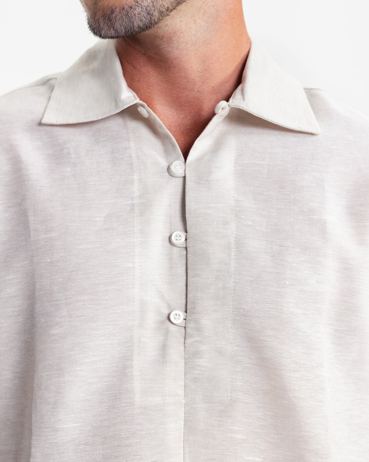 KINGSLEY LINEN SHIRT- CREAM