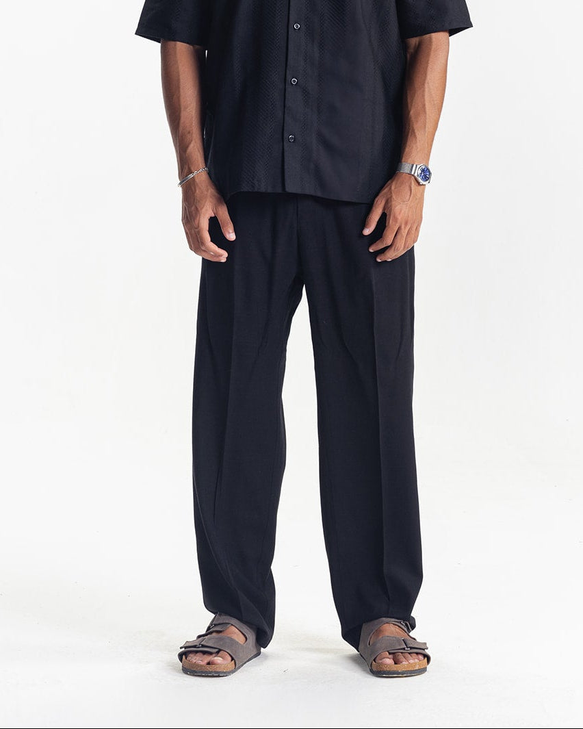 LINEN PANTS - BLACK