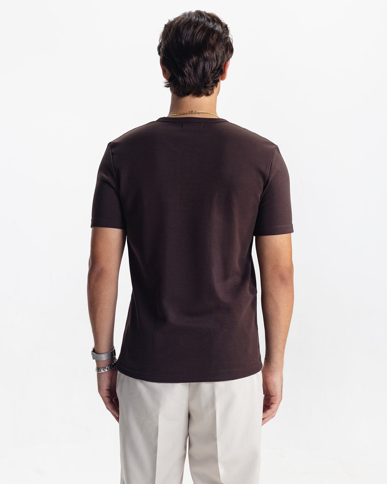 HENLEY TEE - BROWN