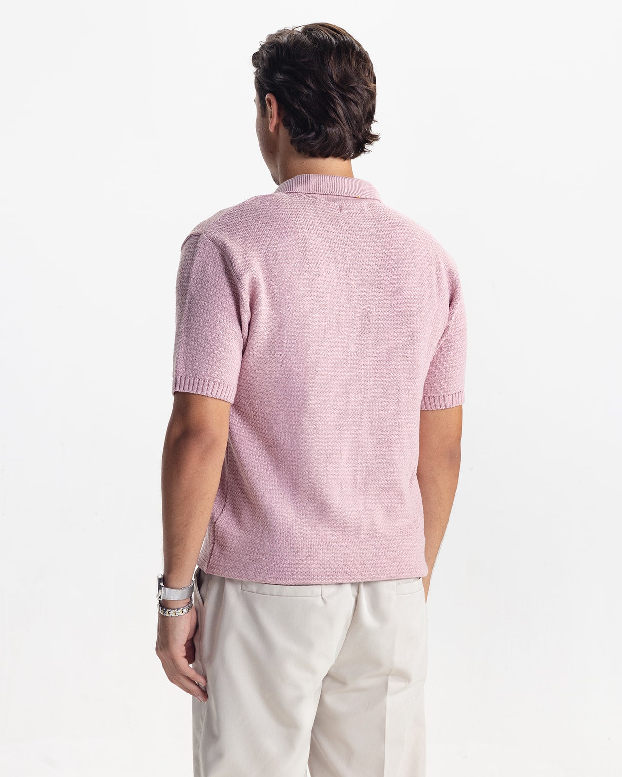 BELLAGIO KNIT POLO - ROSE