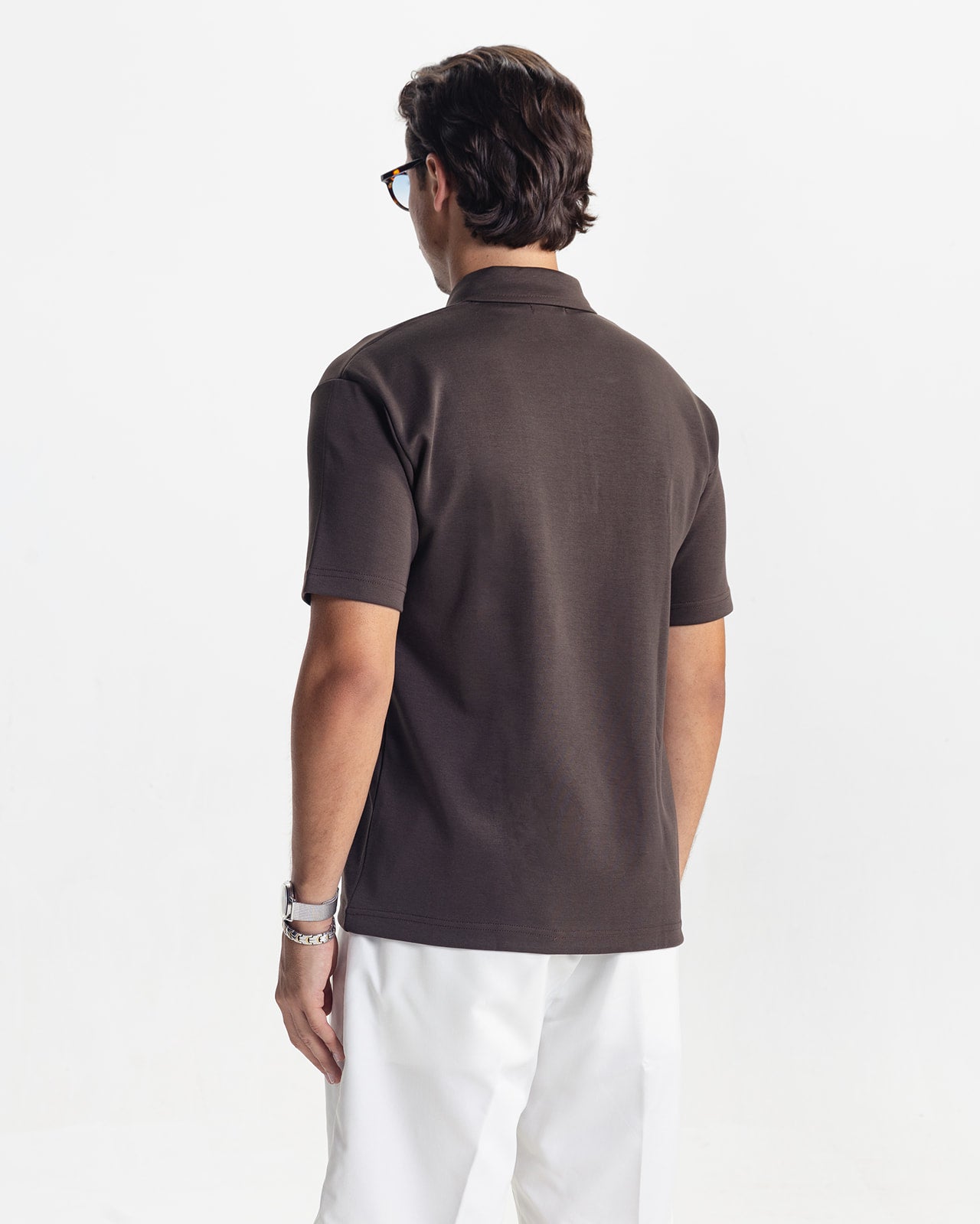 VALMONT ZIP POLO - BROWN