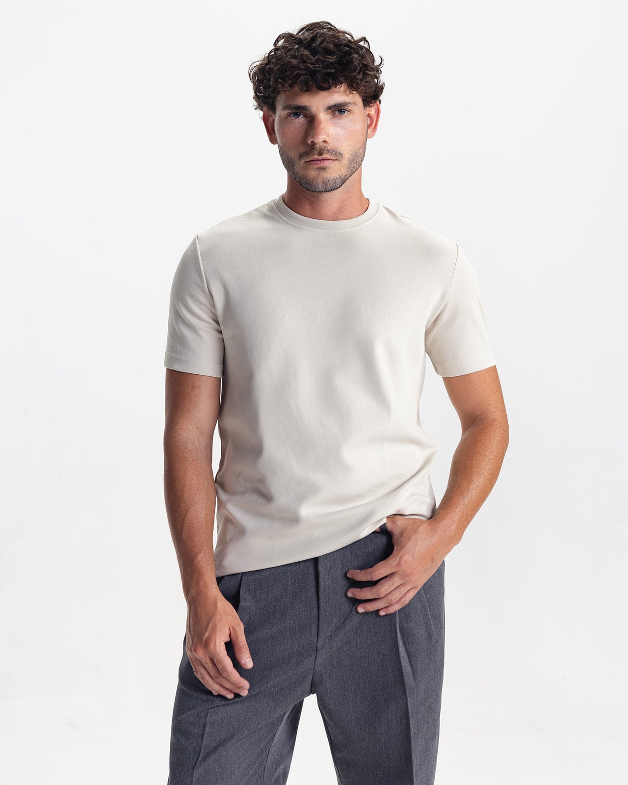 THE INITIAL T-SHIRT - SILVER