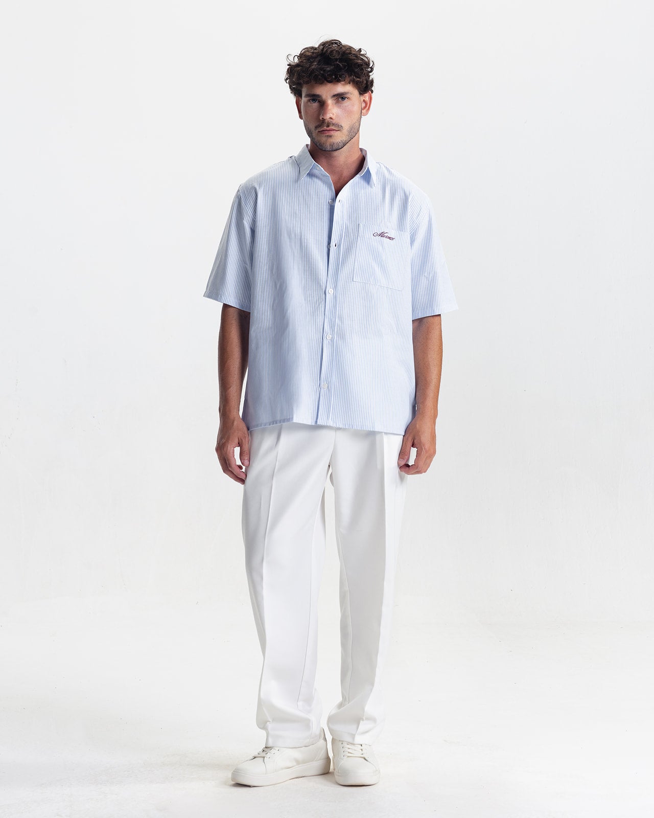 AZURE STRIPED SHIRT - SKY BLUE