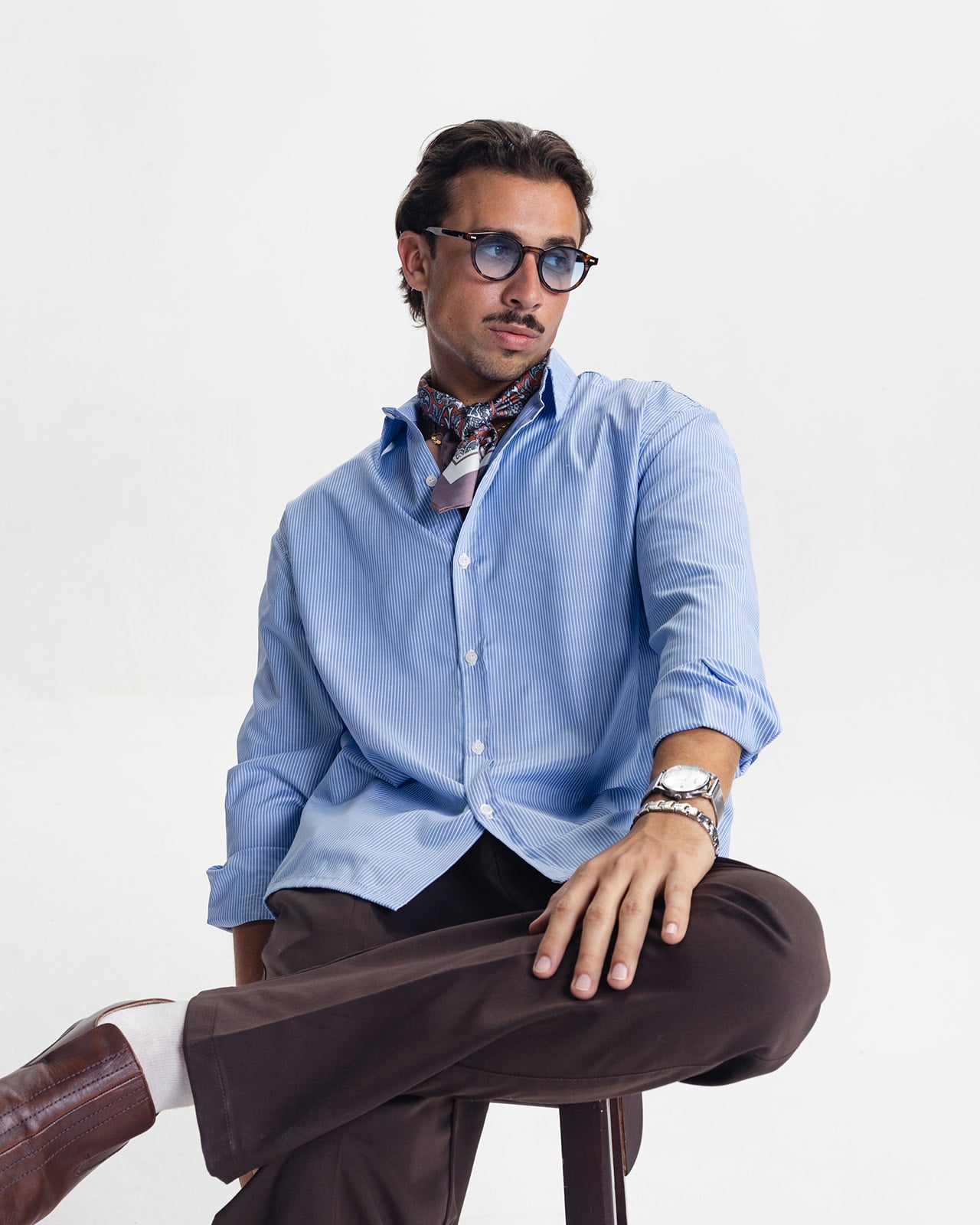 VERONA STRIPED SHIRT - BLUE