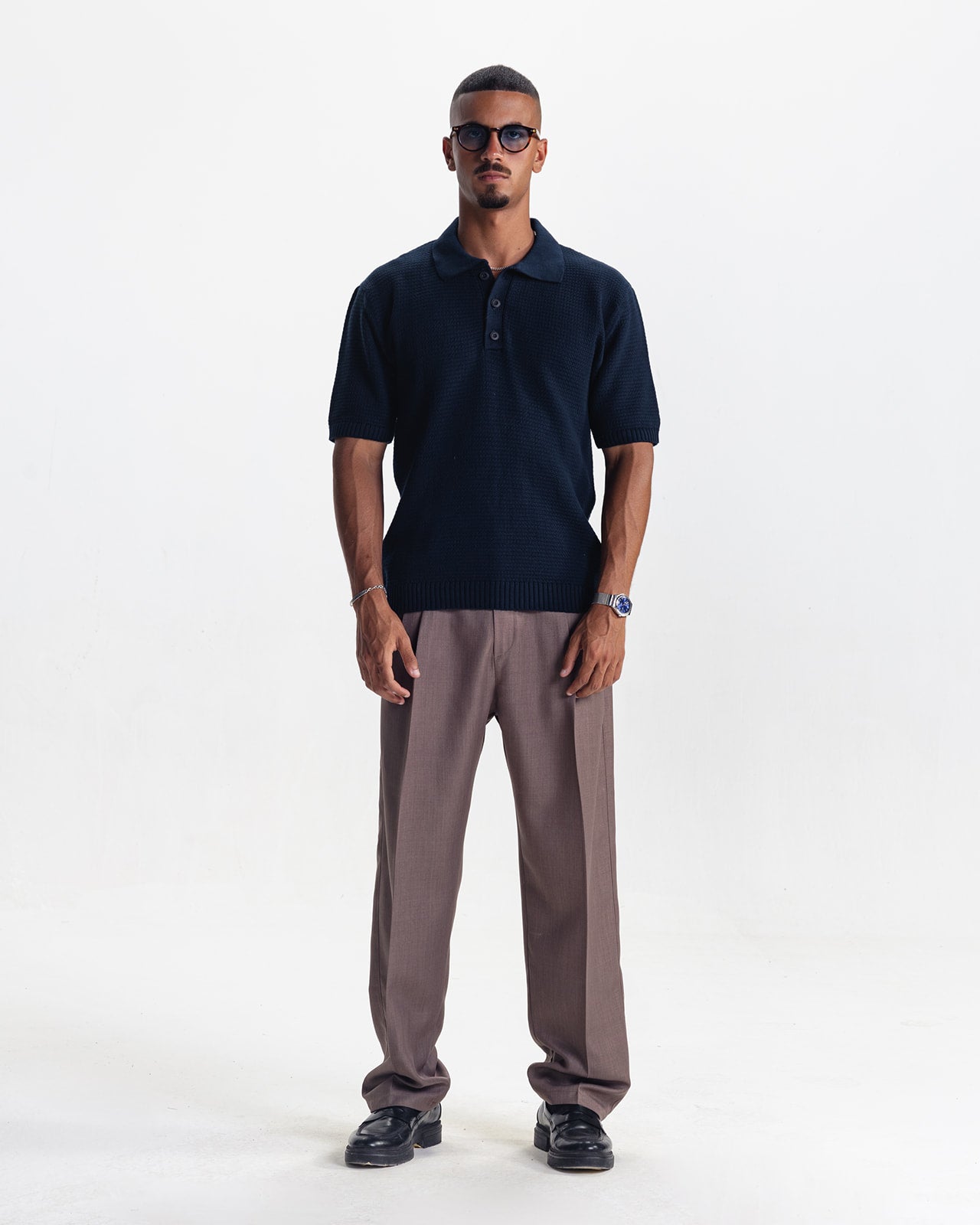 BELLAGIO KNIT POLO - NAVY