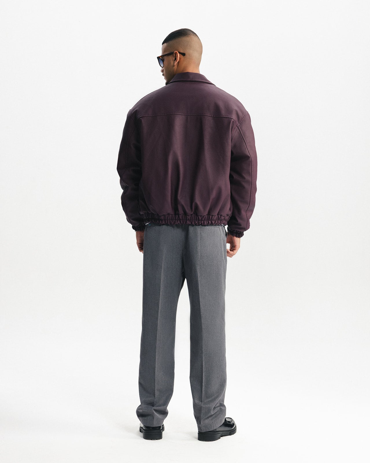 THE ESTATE LEATHER JACKET - BURGUNDY