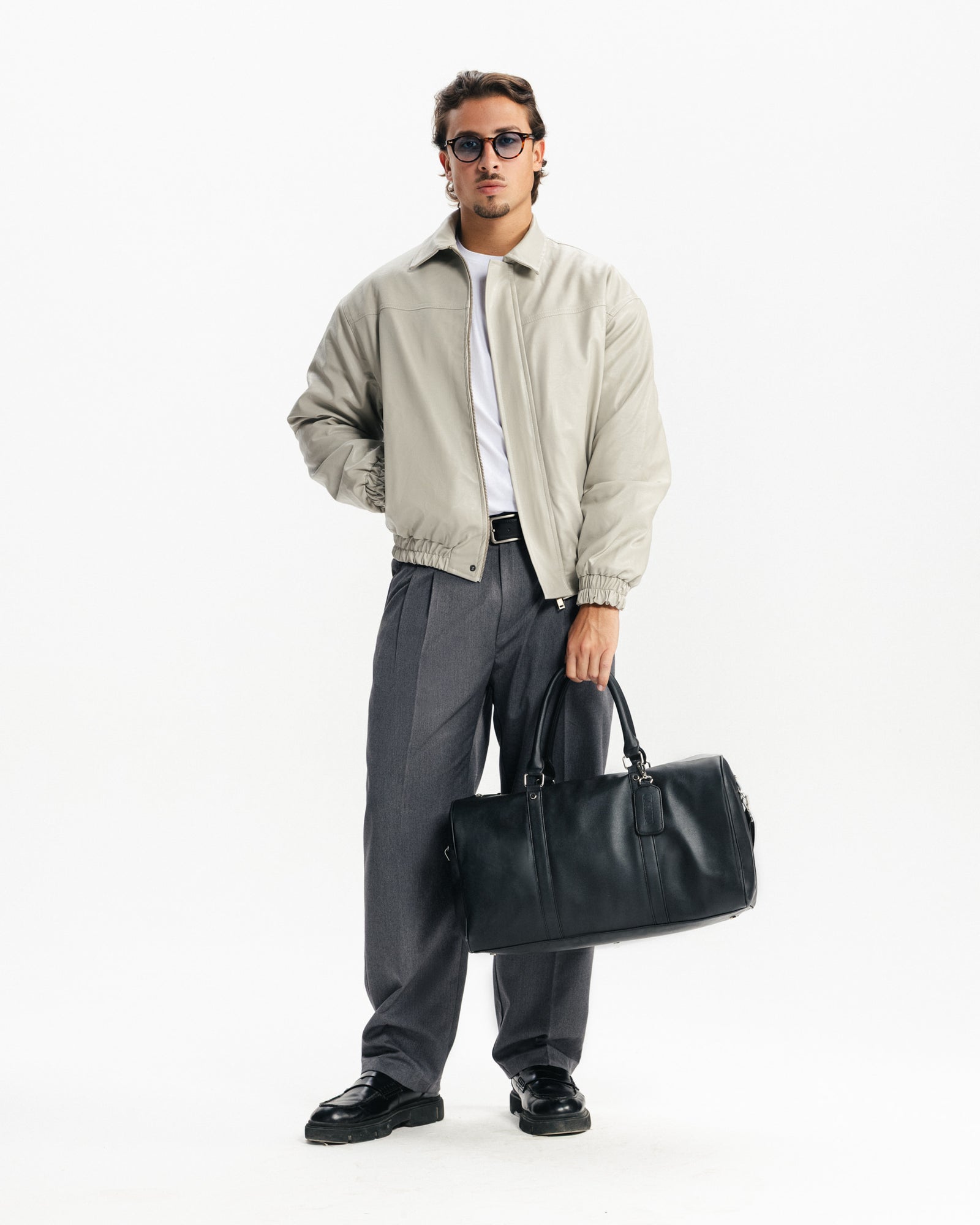 THE ESTATE LEATHER JACKET - BEIGE