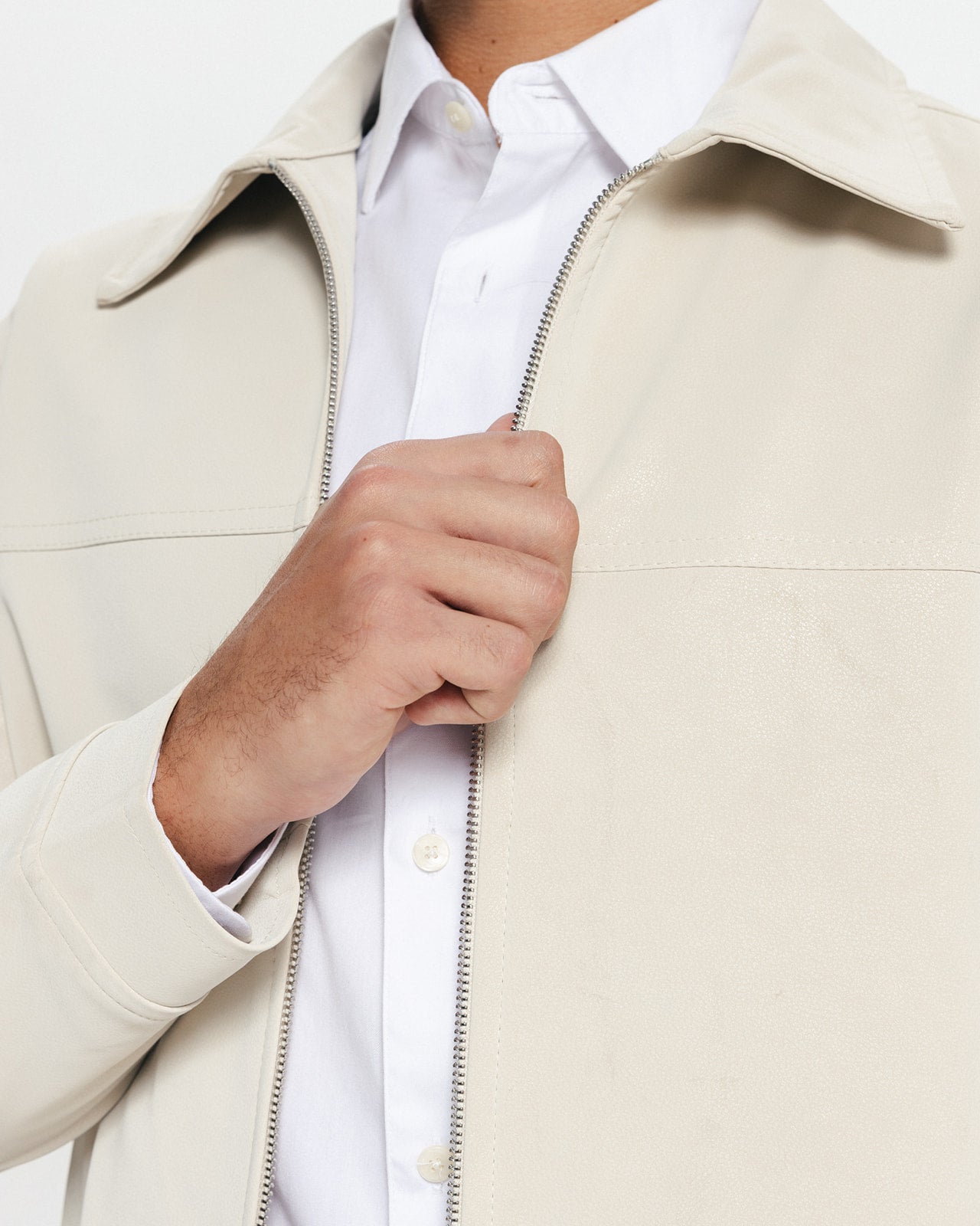 LEGACY LEATHER JACKET - BEIGE