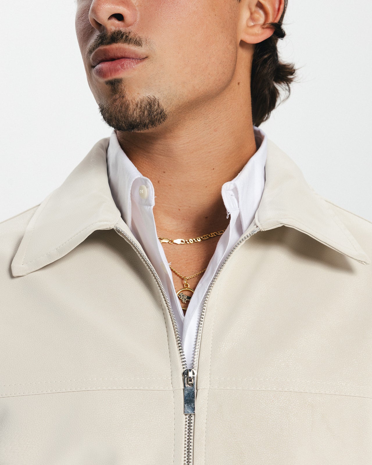 LEGACY LEATHER JACKET - BEIGE