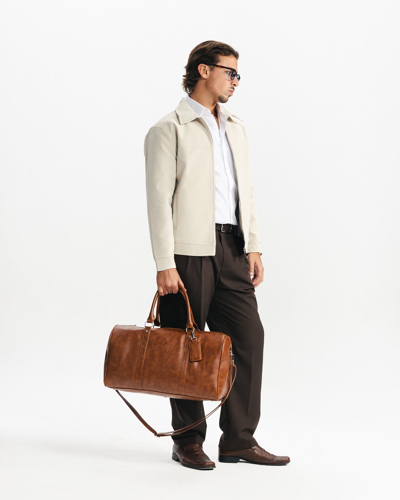 TAILORED PANTS - BROWN