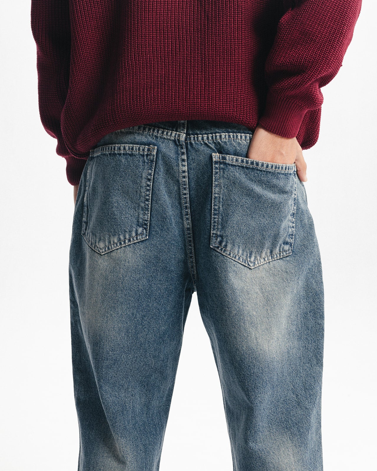 STEEL BLUE STRAIGHT JEANS