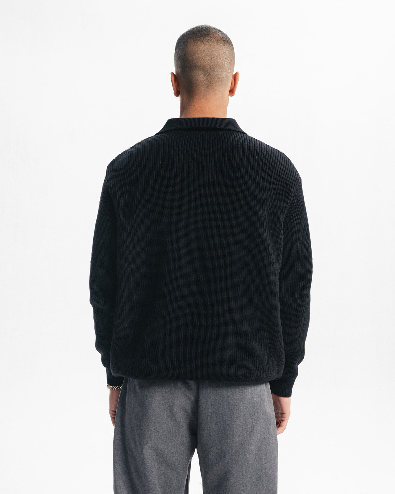 BELLAGIO KNITTED POLO - BLACK