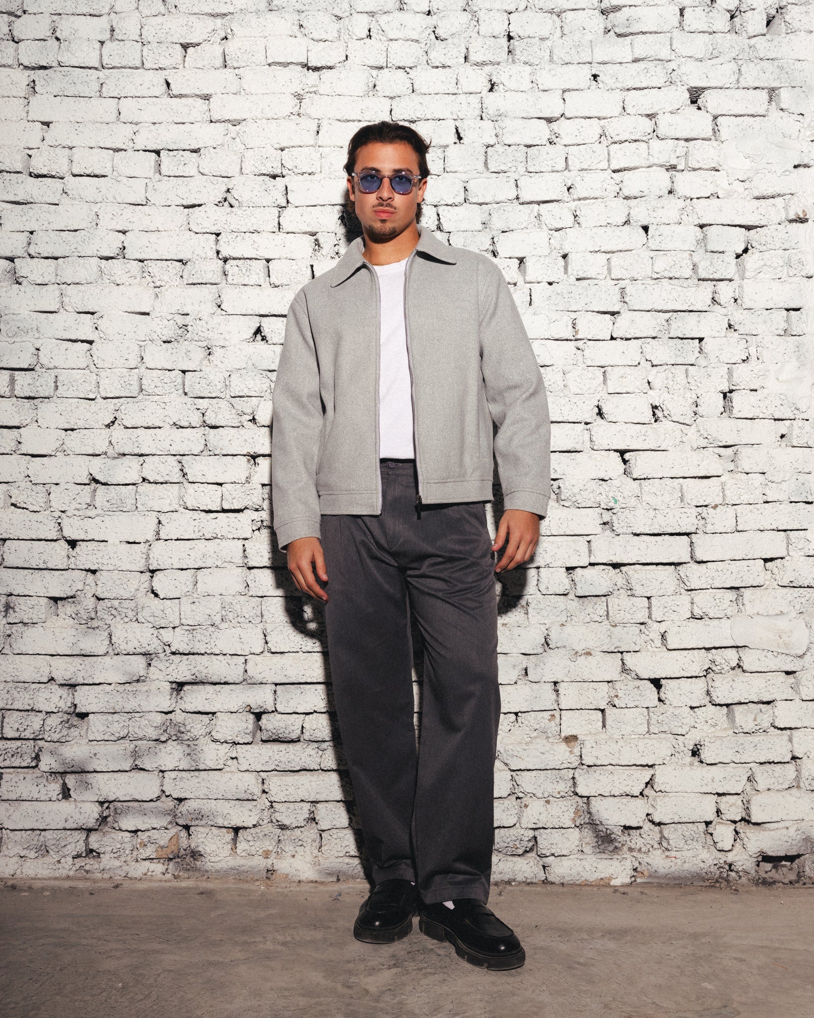 ICON WOOL JACKET - LIGHT GREY