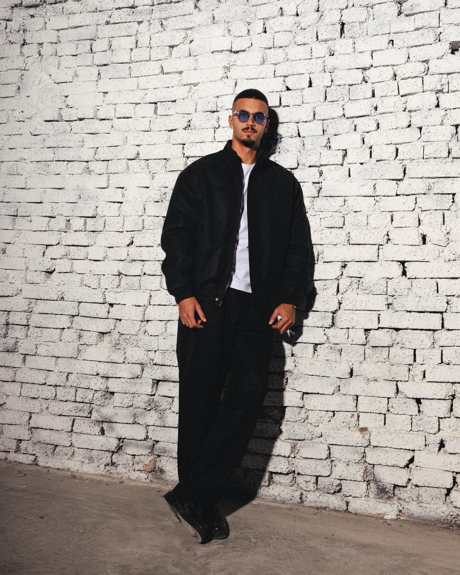 HEAVYWEIGHT HIGH COLLAR WOOL JACKET - ASH BLACK