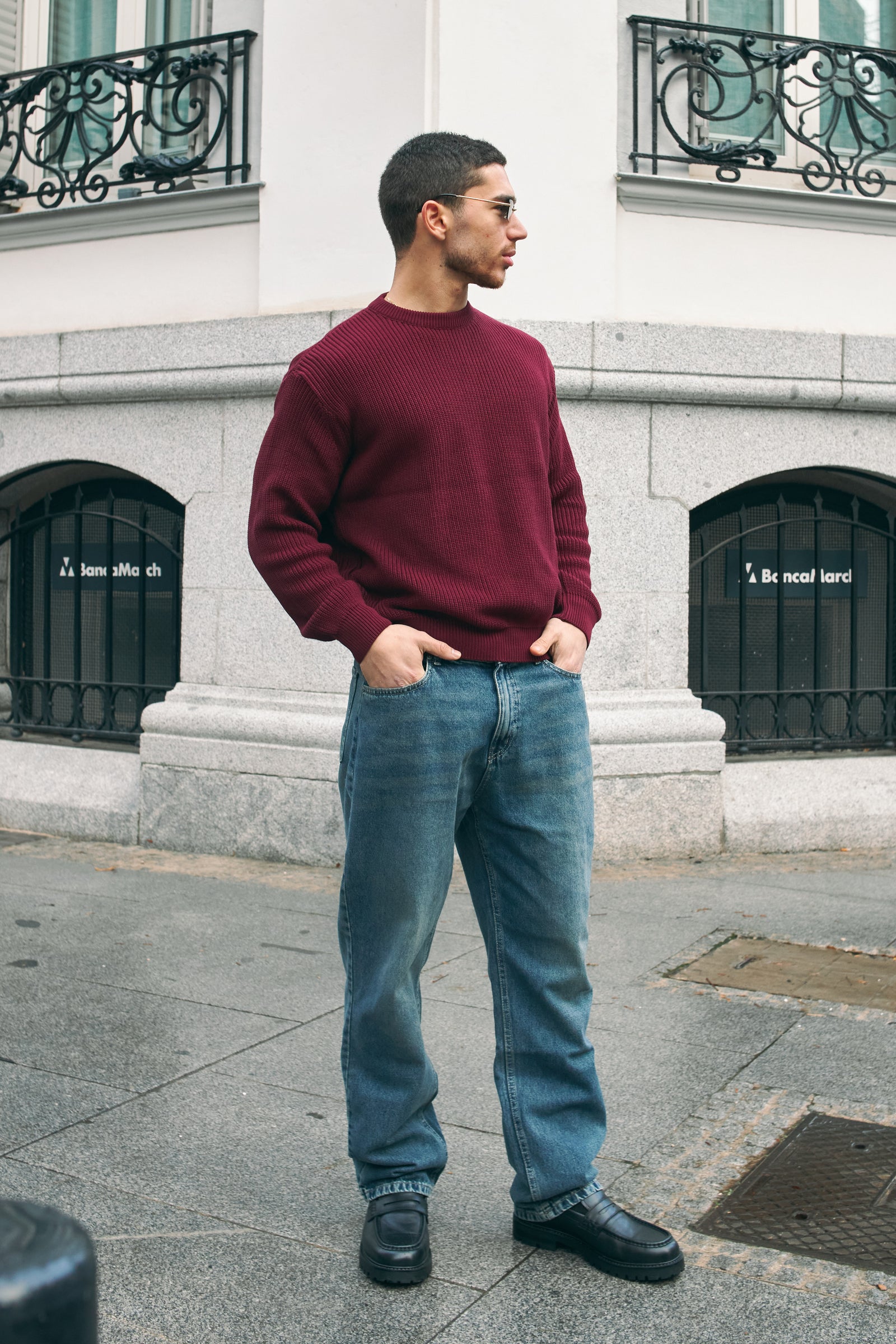 STEEL BLUE STRAIGHT JEANS