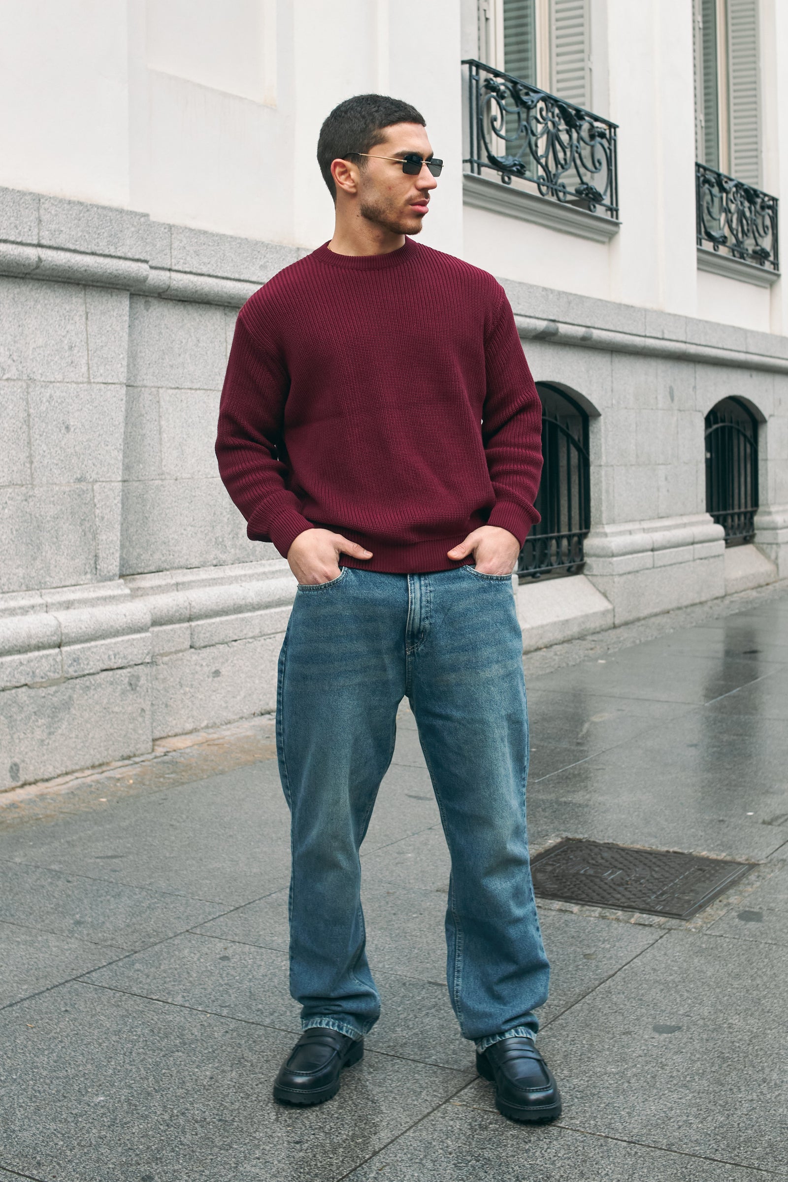 STEEL BLUE STRAIGHT JEANS