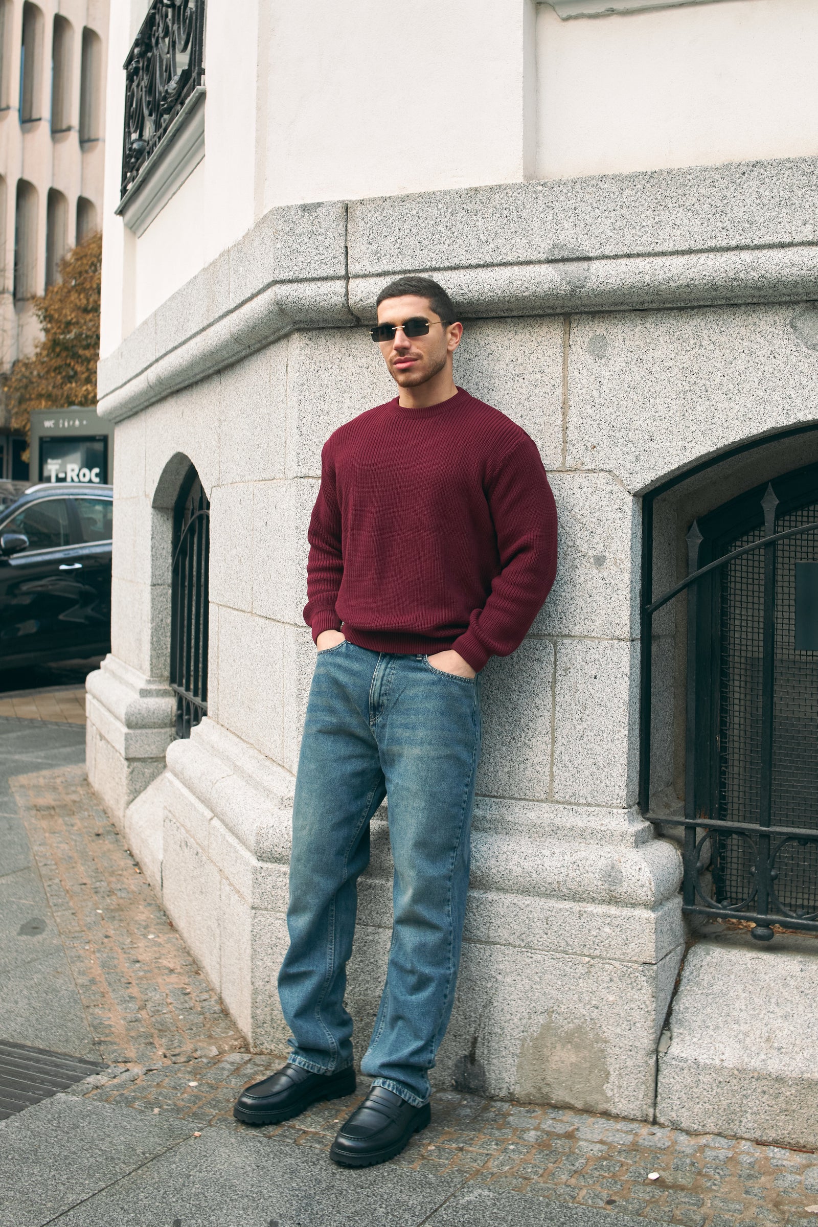 STEEL BLUE STRAIGHT JEANS