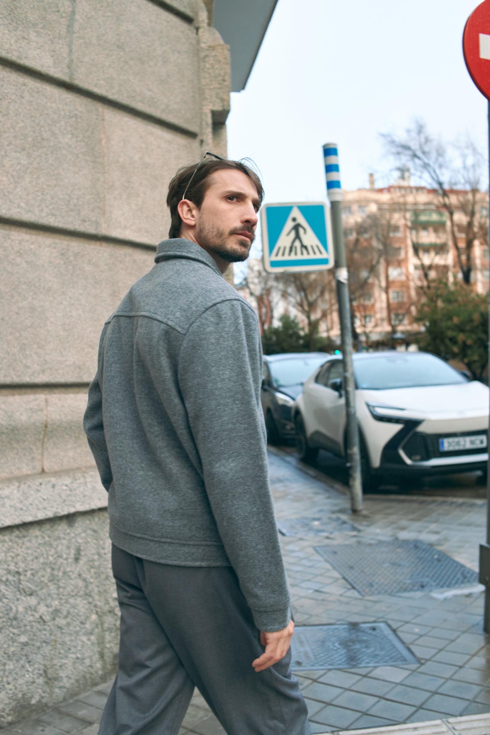 ICON WOOL JACKET - GREY