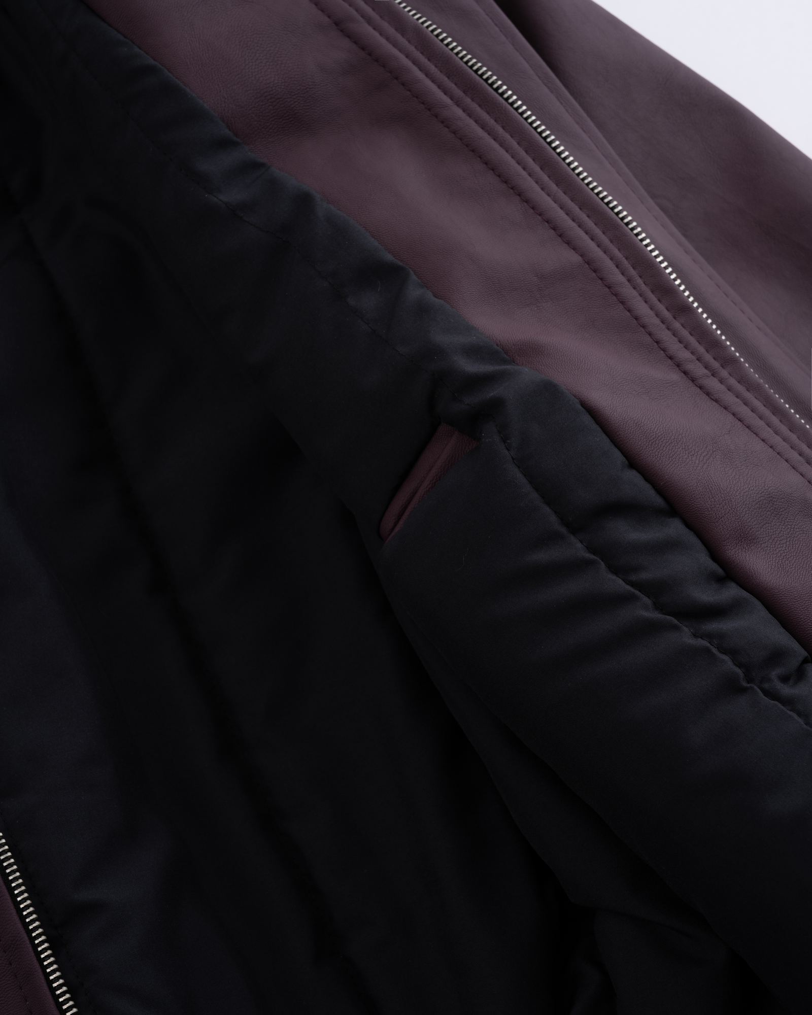 THE ESTATE LEATHER JACKET - BURGUNDY