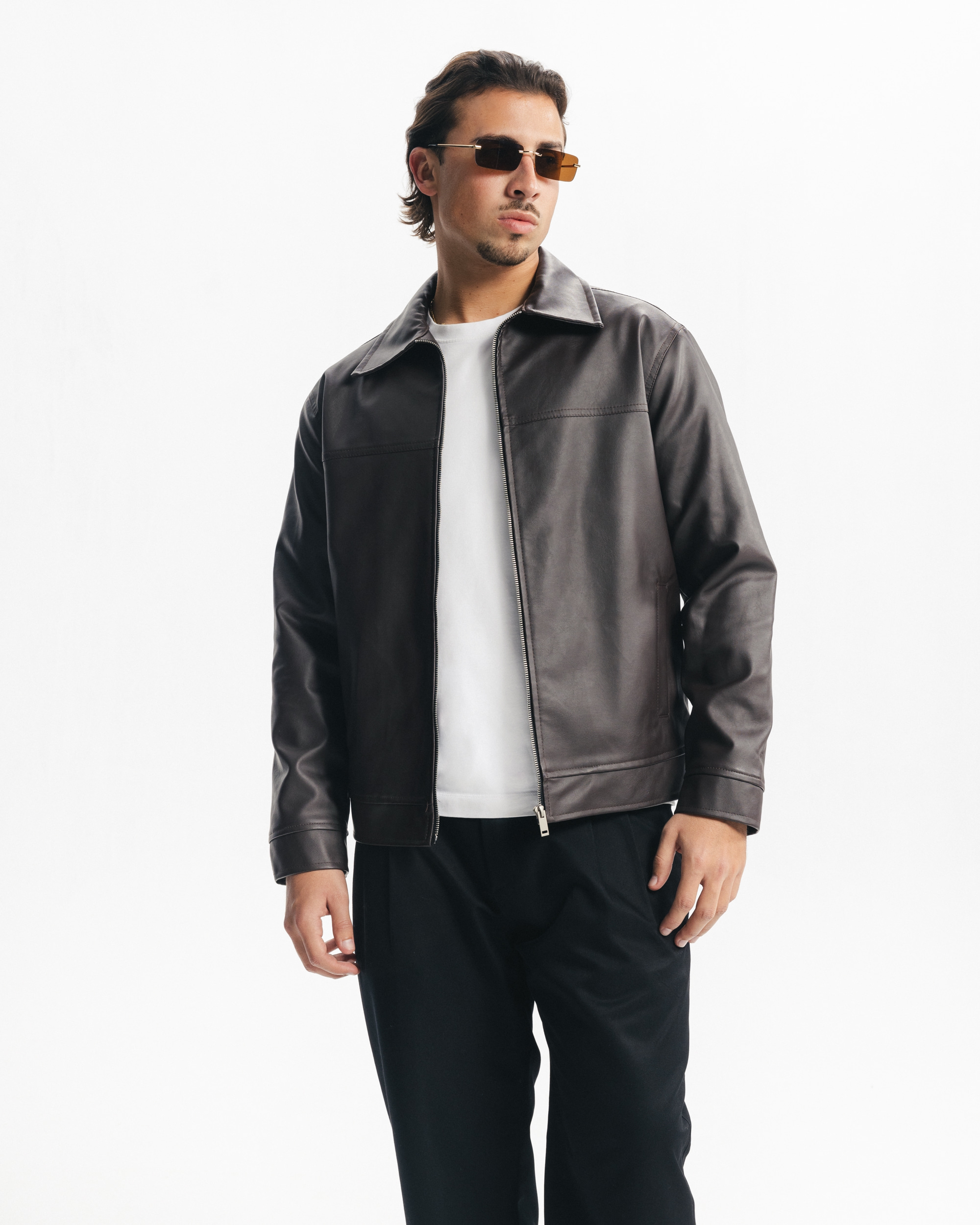 LEGACY LEATHER JACKET - BROWN