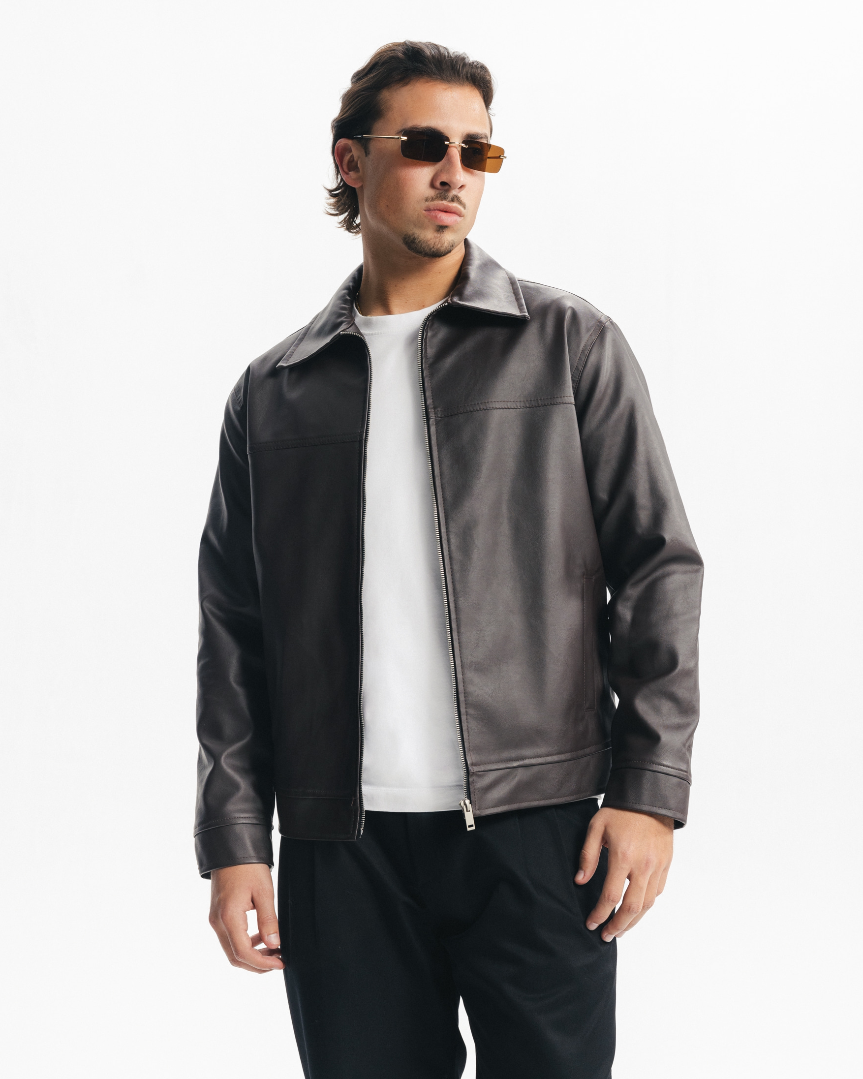 LEGACY LEATHER JACKET - BROWN