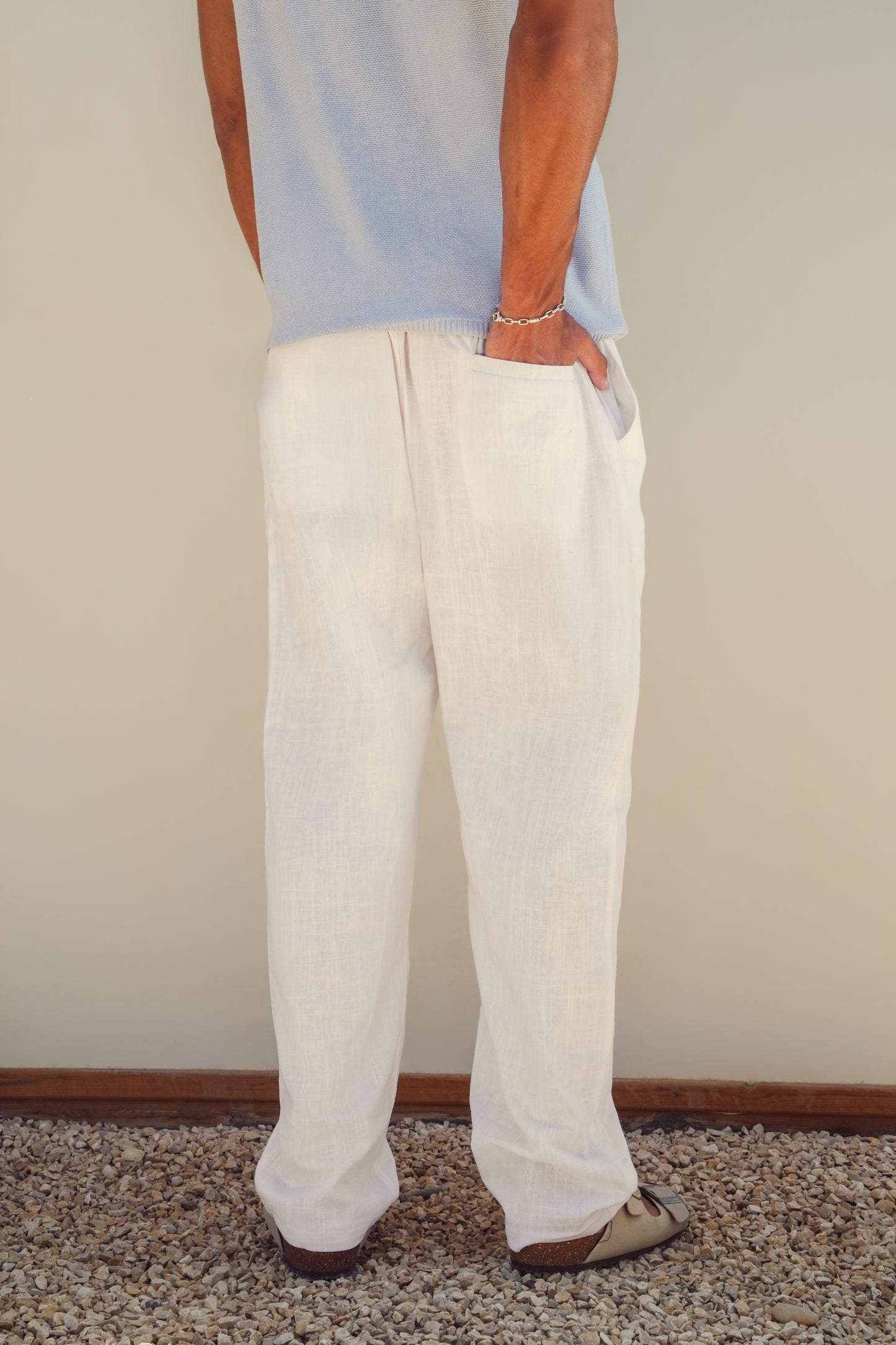 LINEN PANTS - WHITE