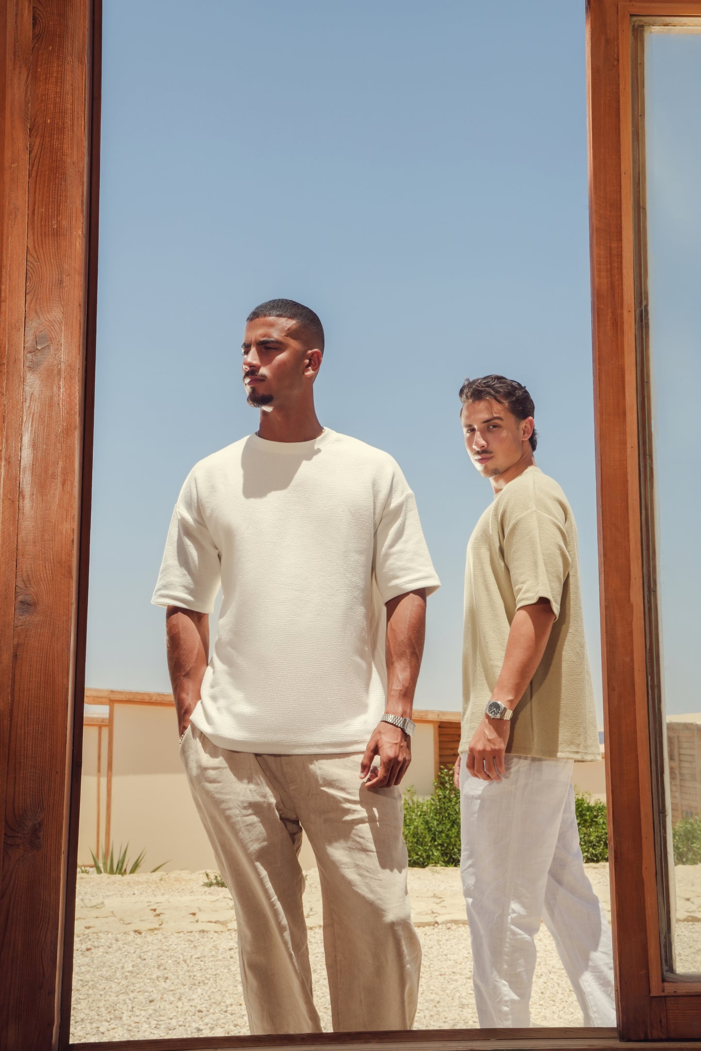 OVERSIZED TEXTURED TEE - WHITE