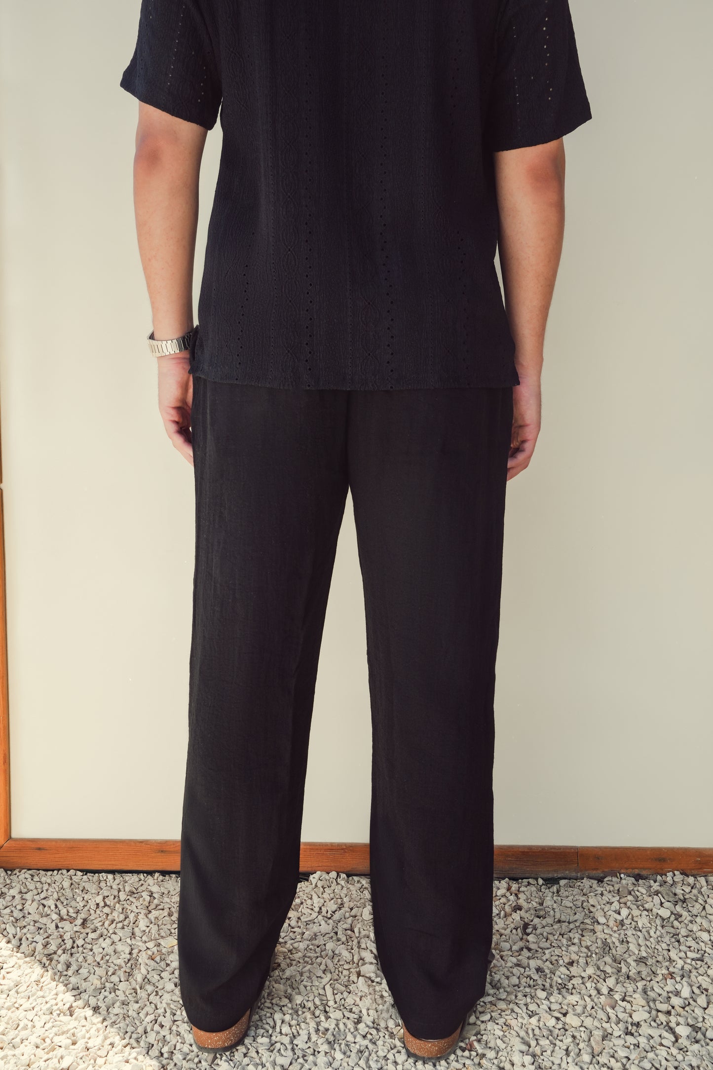 LINEN PANTS - BLACK