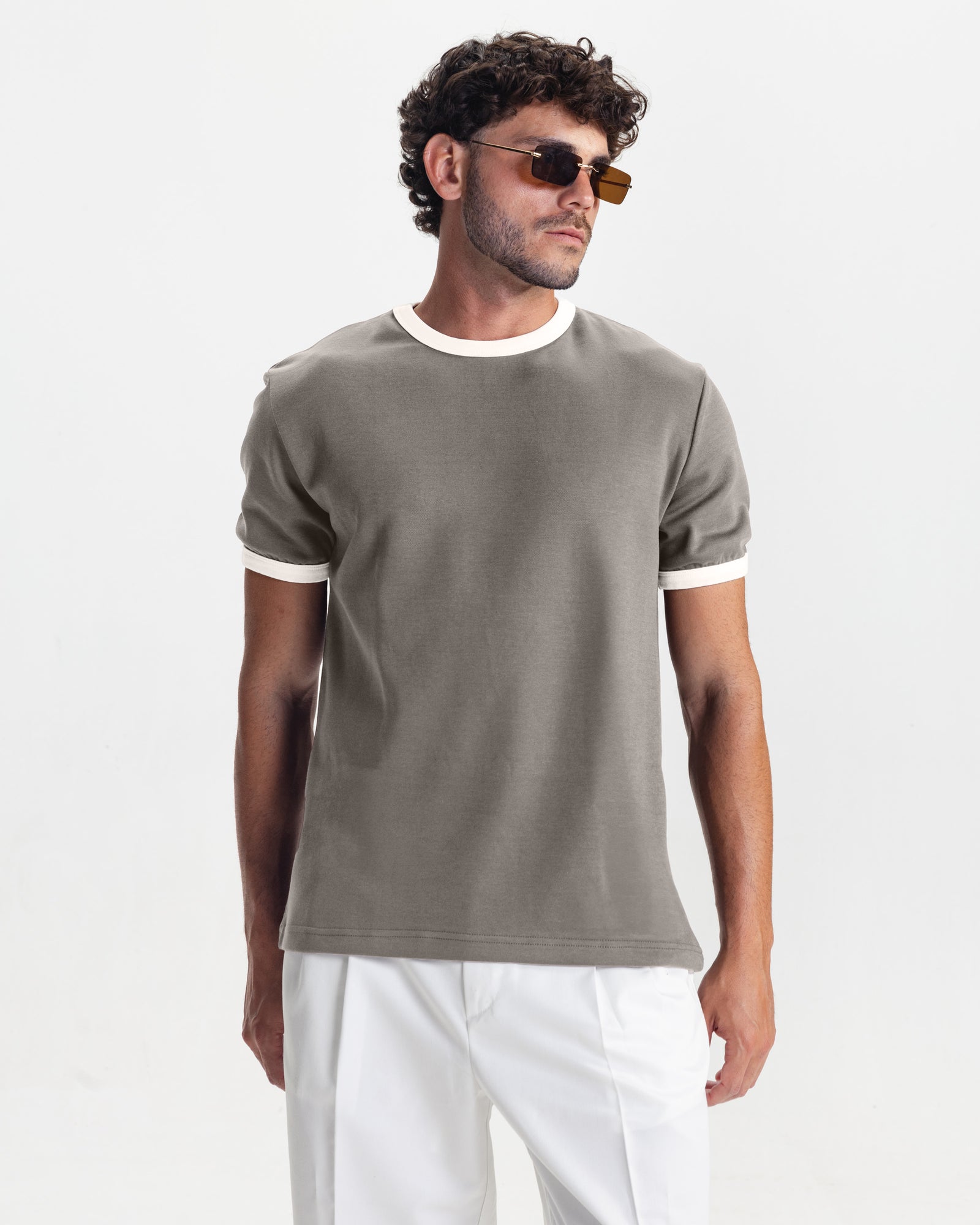 RINGER TEE - OLIVE