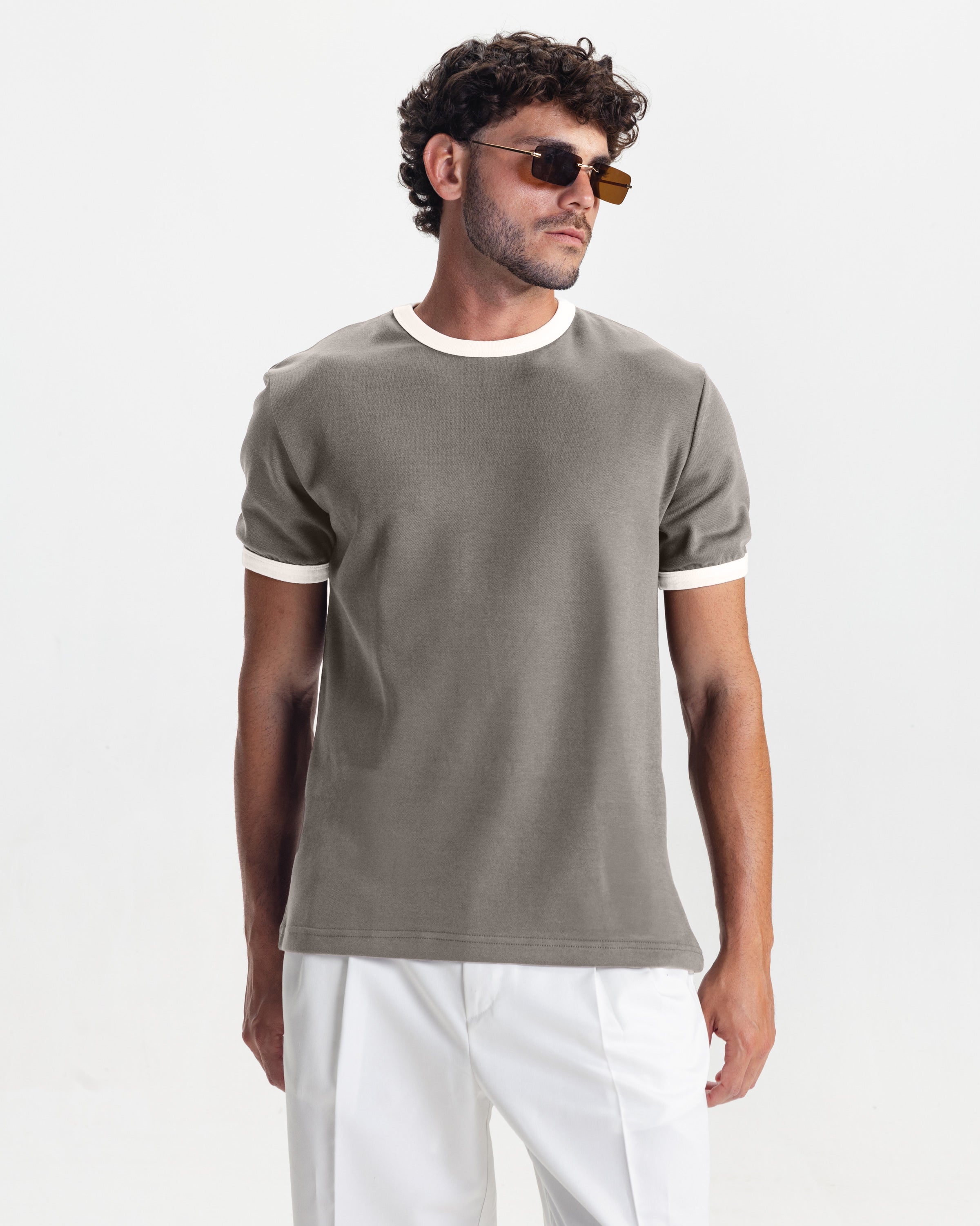 RINGER TEE - OLIVE