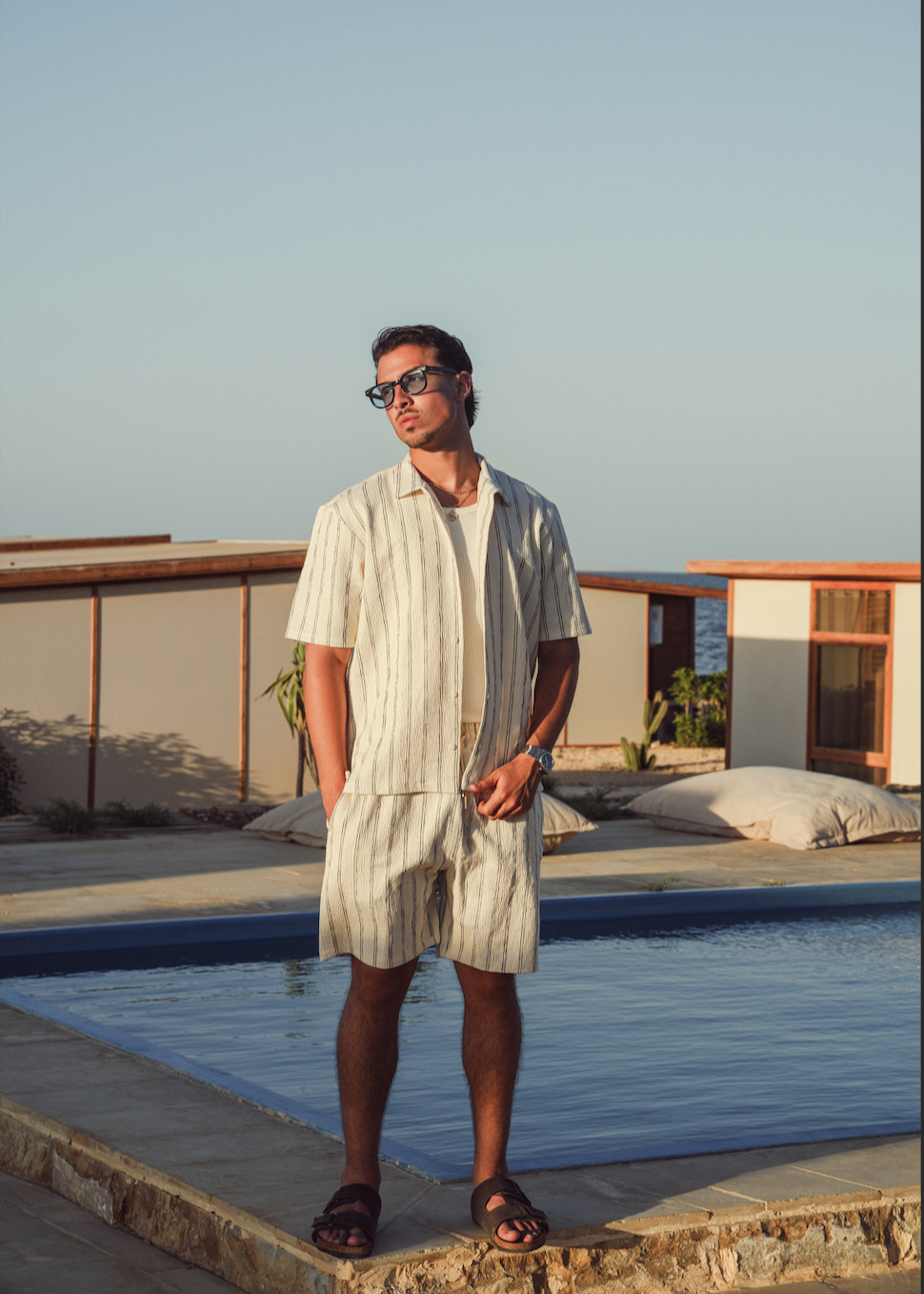 THE RIVIERA STRIPED SHORTS