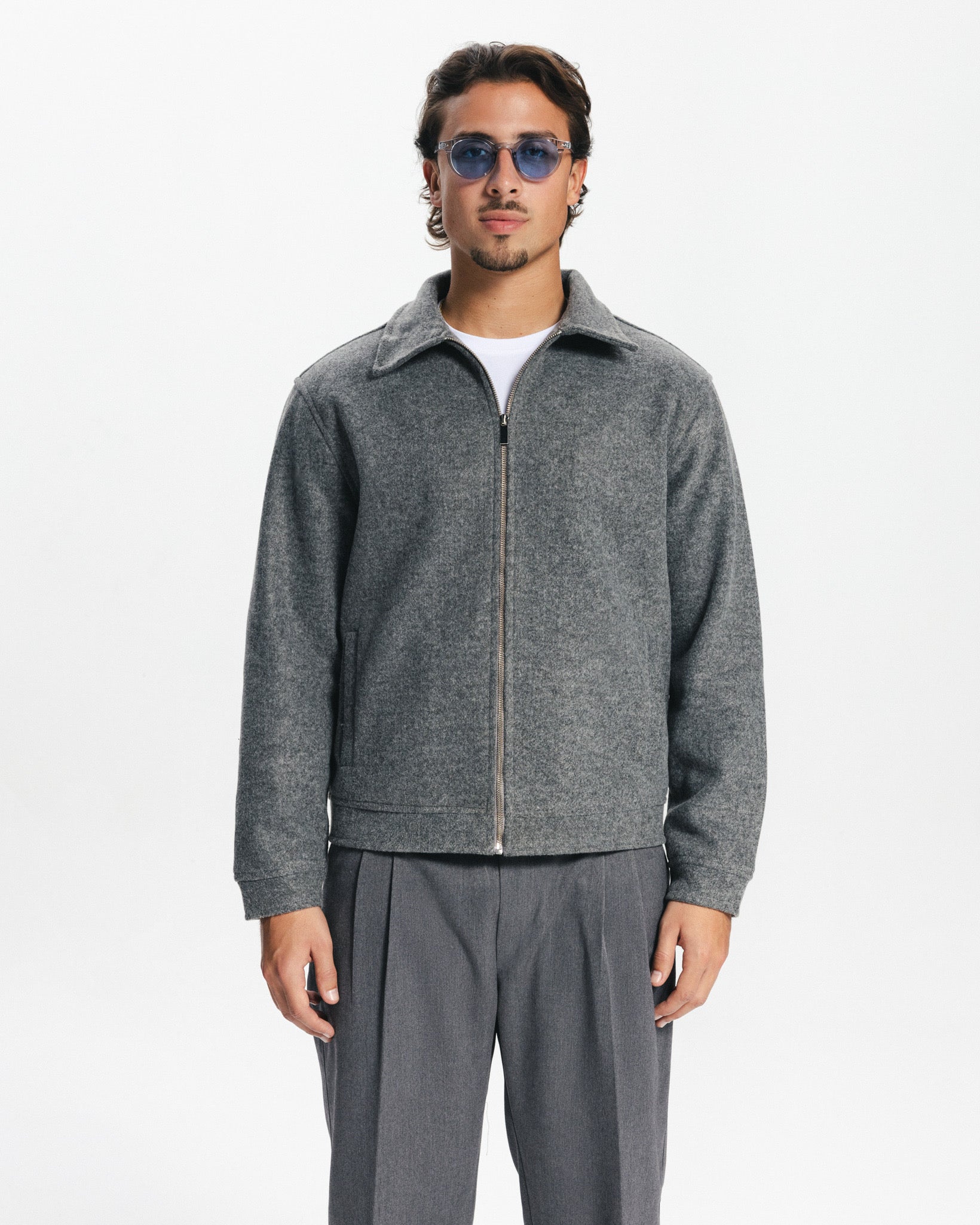 ICON WOOL JACKET - GREY
