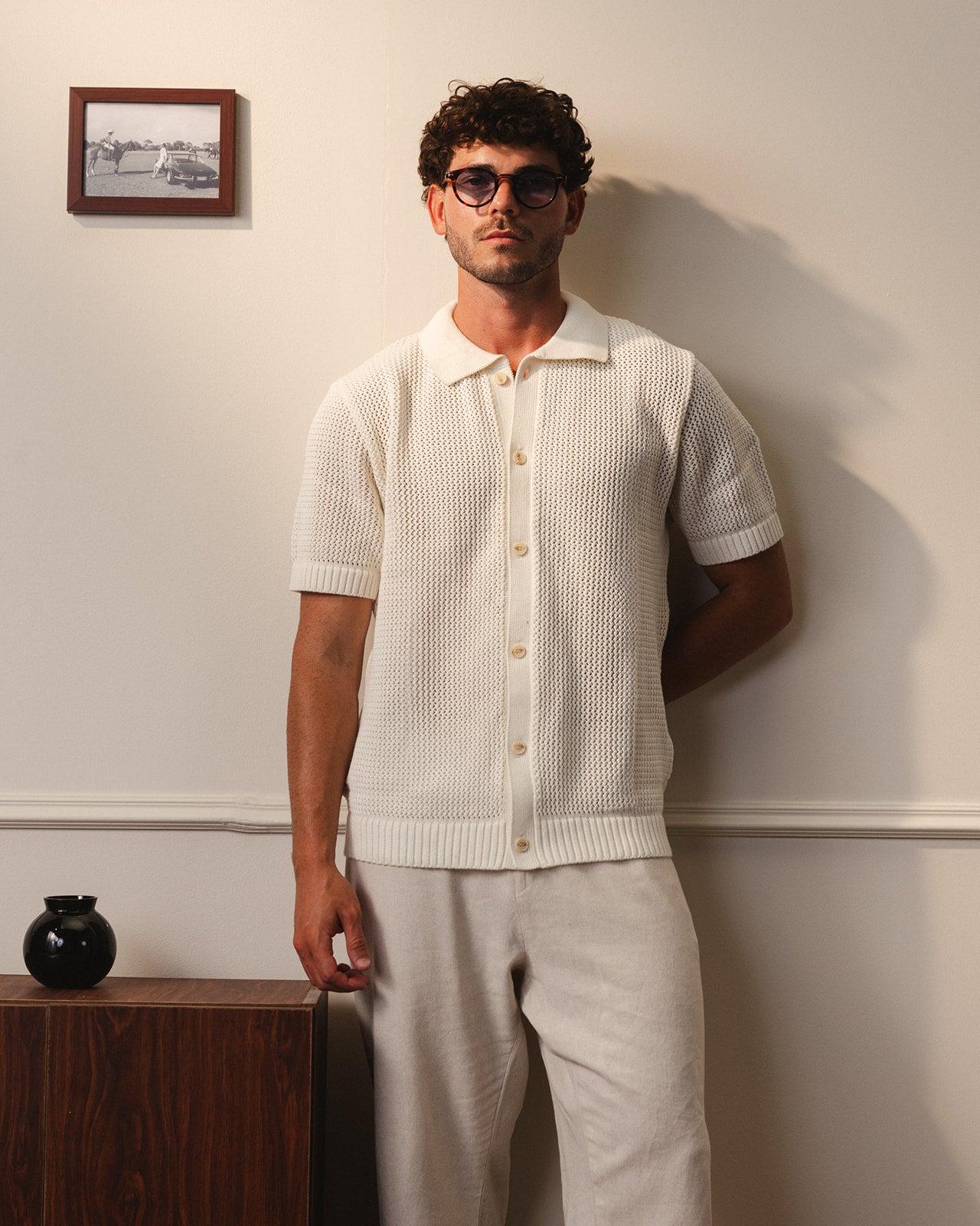 RIVIERA KNIT CARDIGAN - WHITE