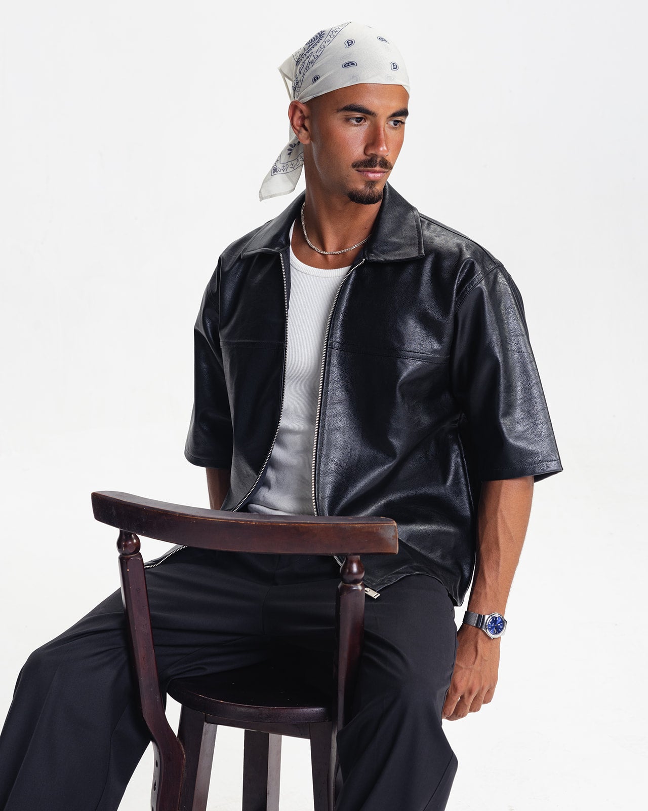 LIGHTWEIGHT LEATHER OVERSHIRT