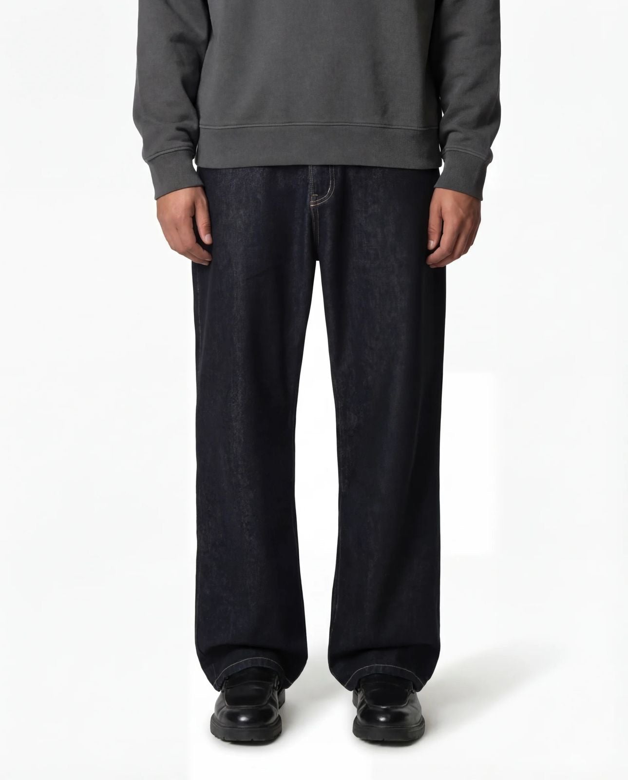 RAW DENIM STRAIGHT JEANS