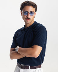 MILANO KNIT POLO - NAVY