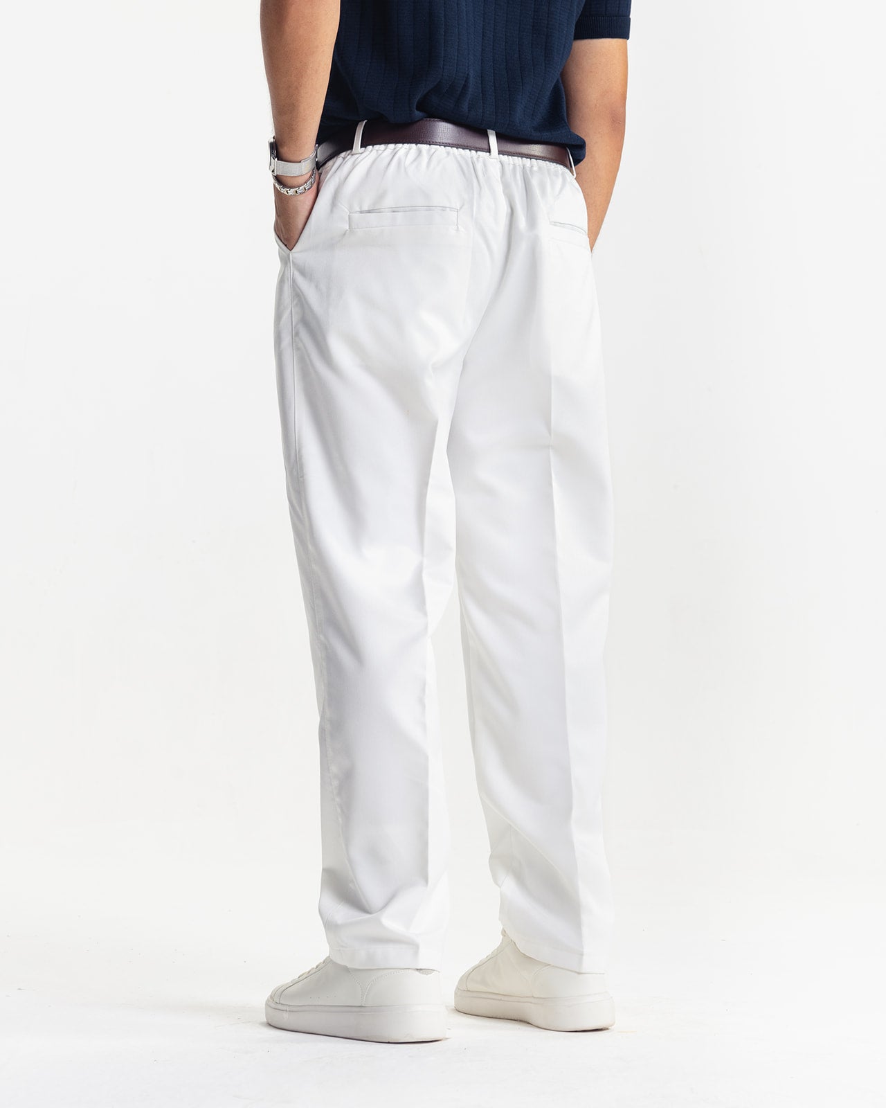 TAILORED PANTS- WHITE