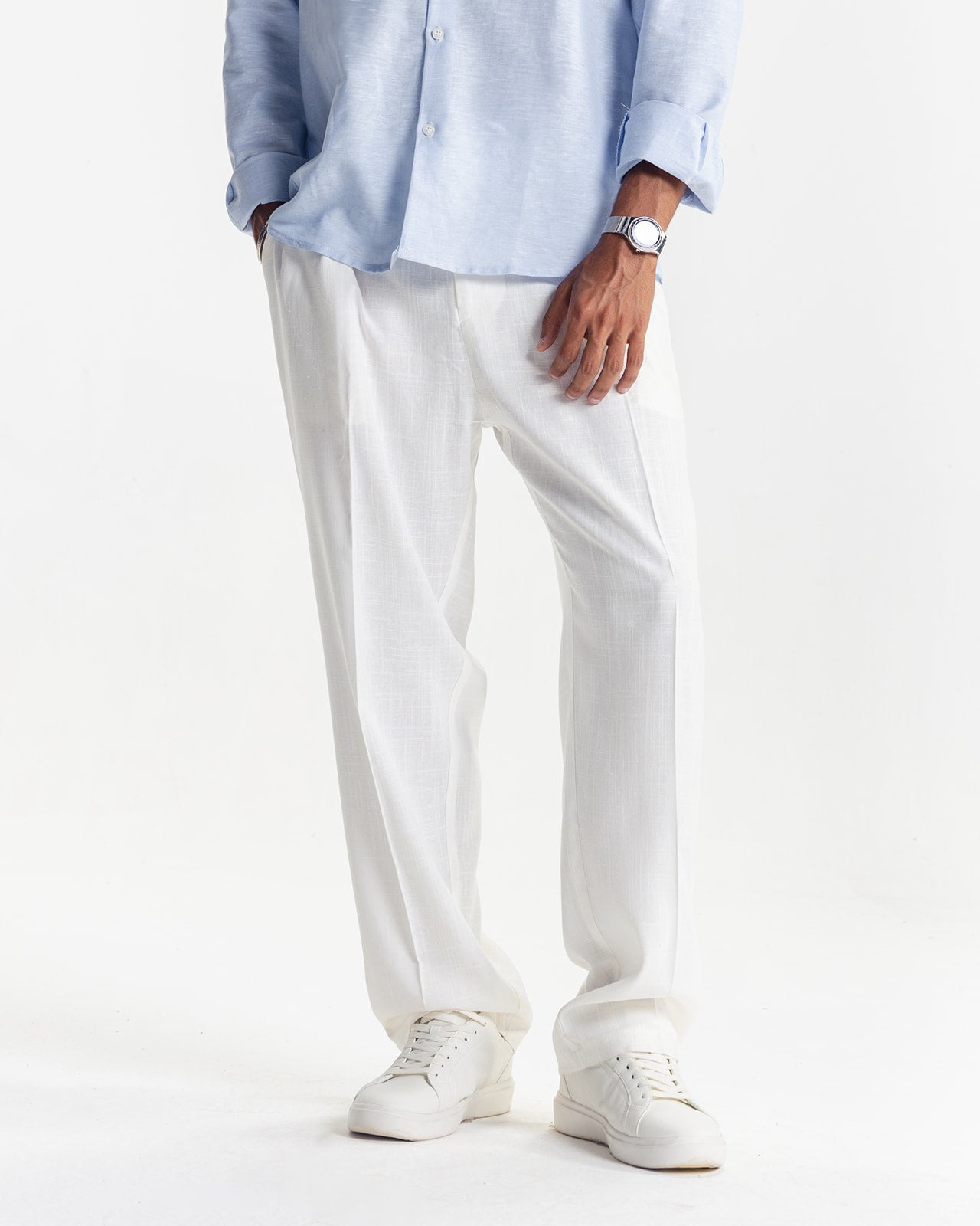 LINEN PANTS - WHITE