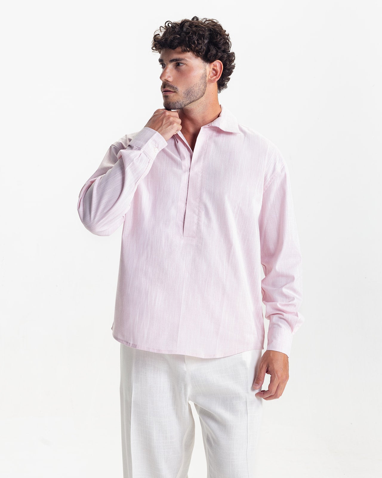 CANNES BUTTONED SHIRT -  PINK
