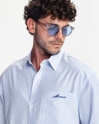 MARINO STRIPED SHIRT - SKY BLUE