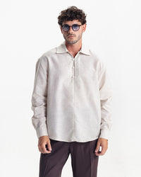 KINGSLEY LINEN SHIRT- CREAM