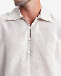 KINGSLEY LINEN SHIRT- CREAM