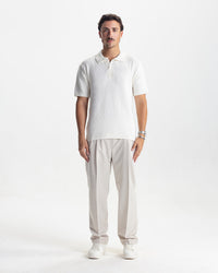 BELLAGIO KNIT POLO  - WHITE