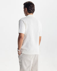 BELLAGIO KNIT POLO  - WHITE
