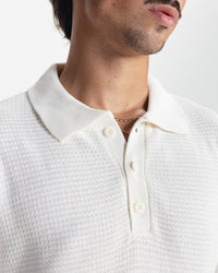 BELLAGIO KNIT POLO  - WHITE