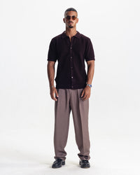 RIVIERA KNIT CARDIGAN - BURGUNDY
