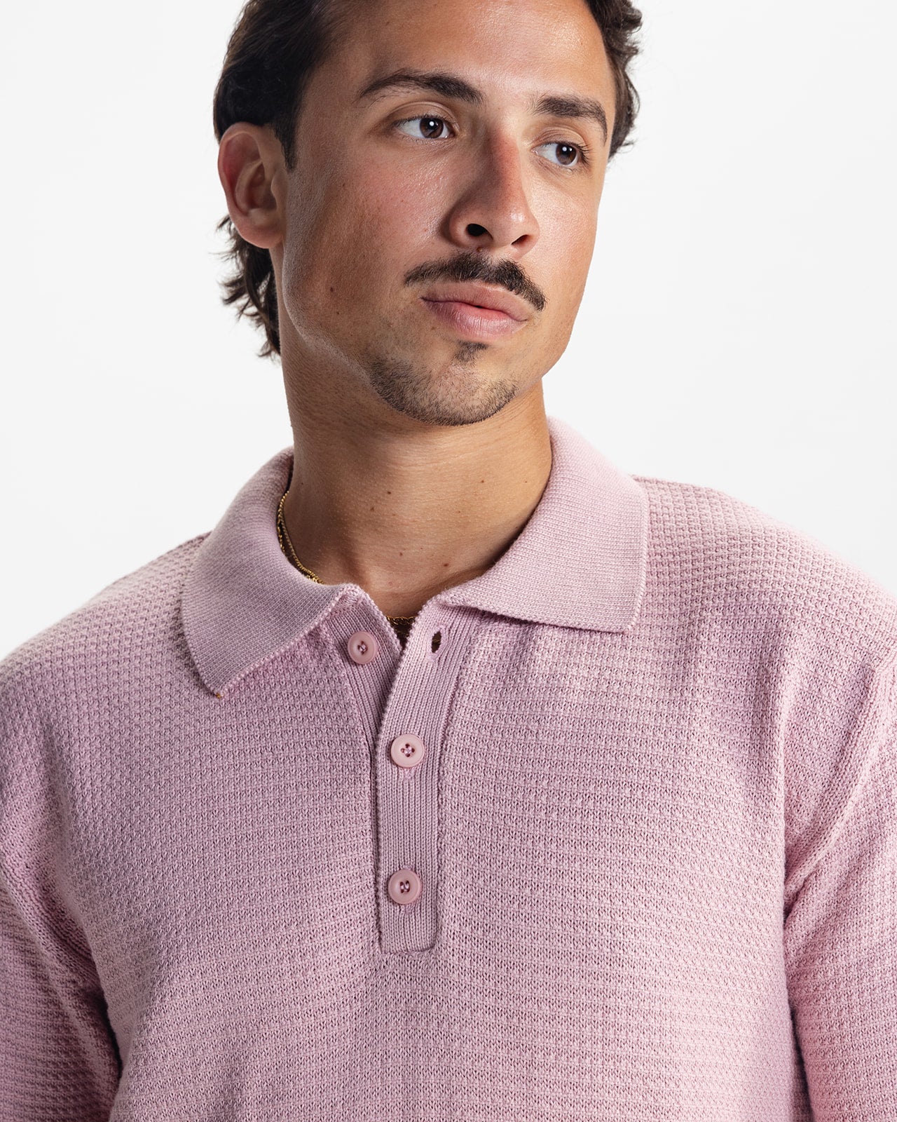 BELLAGIO KNIT POLO  - ROSE