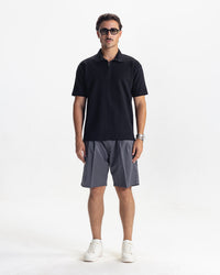 VALMONT ZIP POLO - BLACK