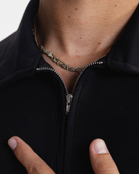 VALMONT ZIP POLO - BLACK
