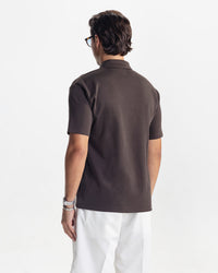 VALMONT ZIP POLO - BROWN